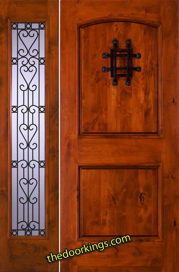 sw76 knotty alder with one sw53 sidelite